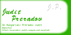 judit preradov business card